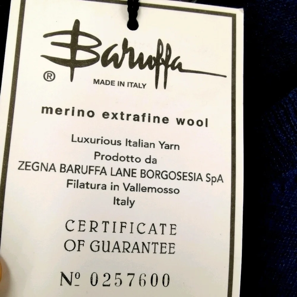 Kenneth Roberts NWT Men's L Blue Italy V-Neck Vest - Picture 8 of 11